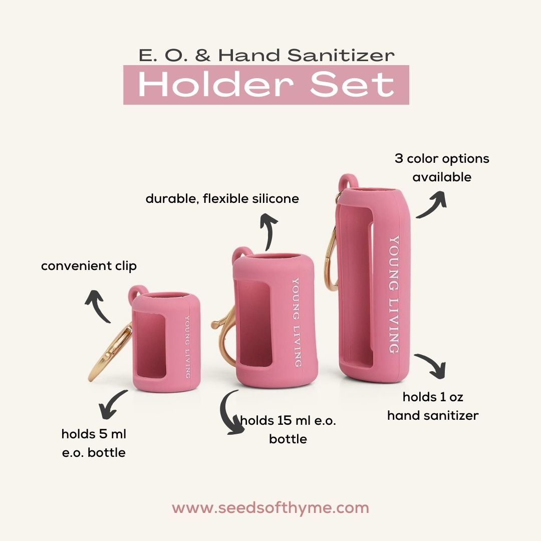 Hand sanitizer offers holder